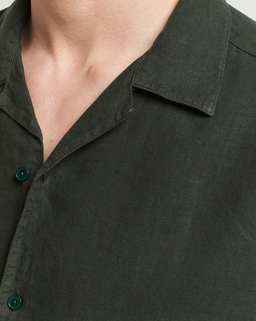 Hombres | Camisas | NN07 | Julio Linen Resort Shirt Rosin Green