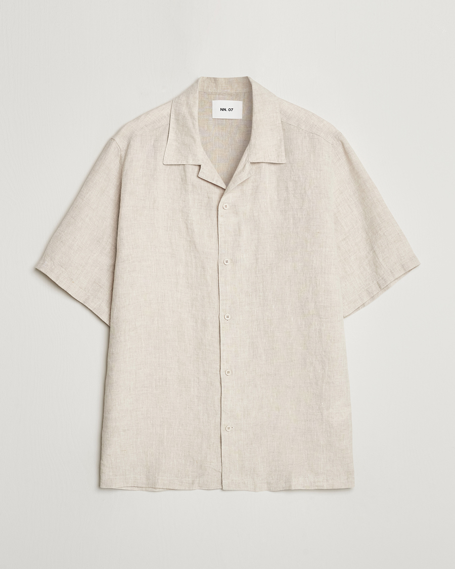 Hombres | Camisas | NN07 | Julio Linen Resort Shirt Oat