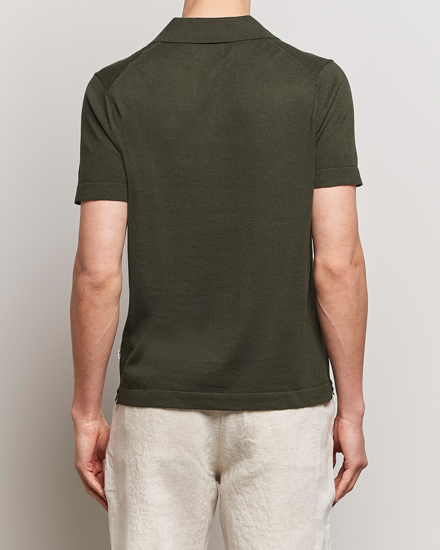 Hombres | Polos | NN07 | Ryan Cotton/Linen Polo Rosin Green