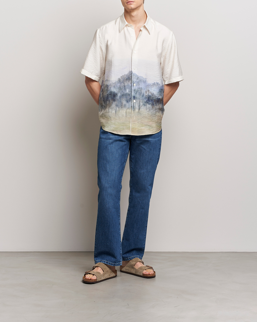 Hombres | Camisas | NN07 | Quinsy Printed Short Sleeve Shirt White Multi