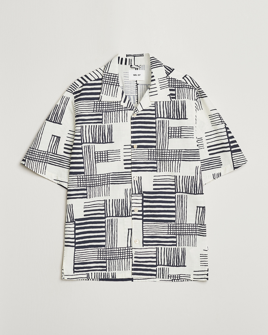 Hombres | Camisas | NN07 | Ole Printed Short Sleeve Shirt Black Multi