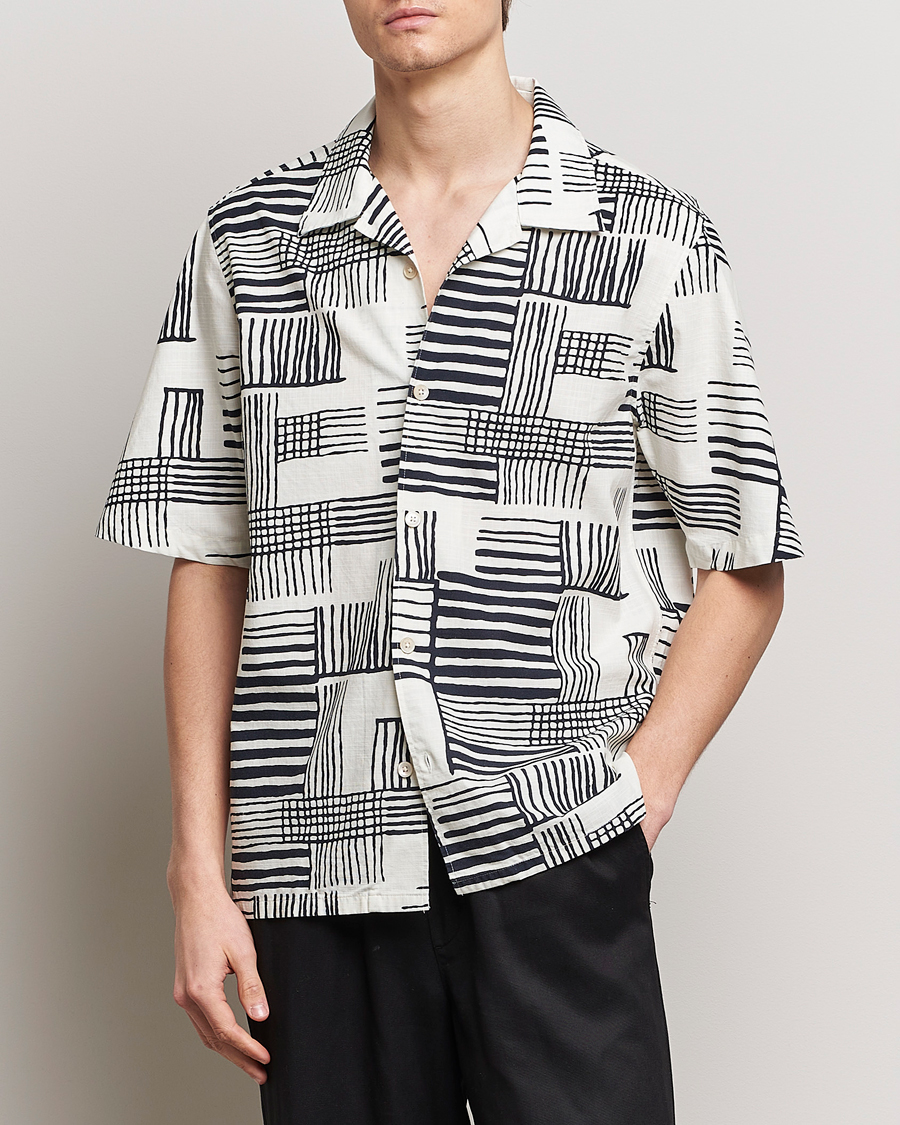 Hombres | Camisas | NN07 | Ole Printed Short Sleeve Shirt Black Multi
