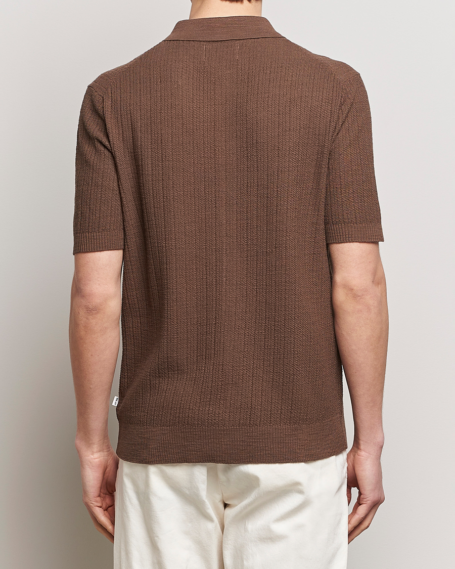 Hombres | Camisas | NN07 | Nolan Knitted Shirt Sleeve Shirt Cocoa Brown