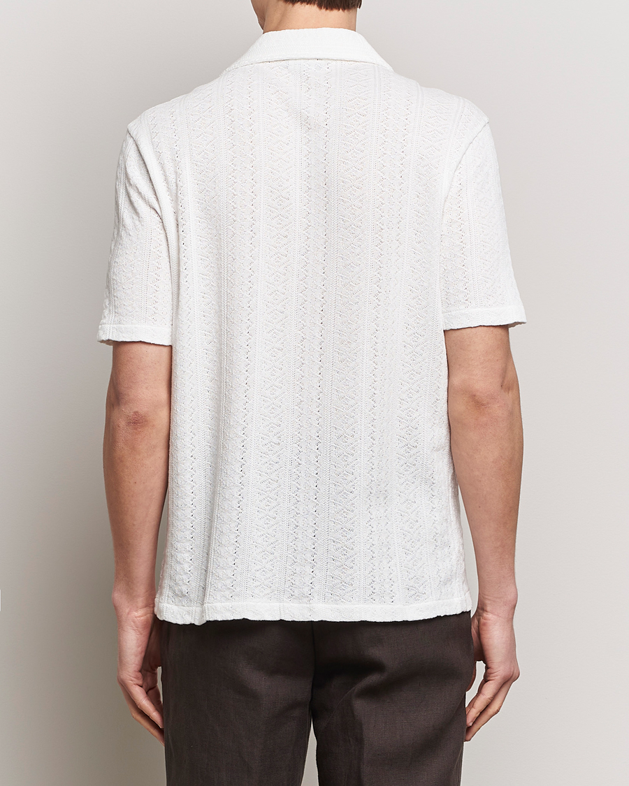 Hombres | Camisas | Oscar Jacobson | Mattis Reg Knitted Shirt White