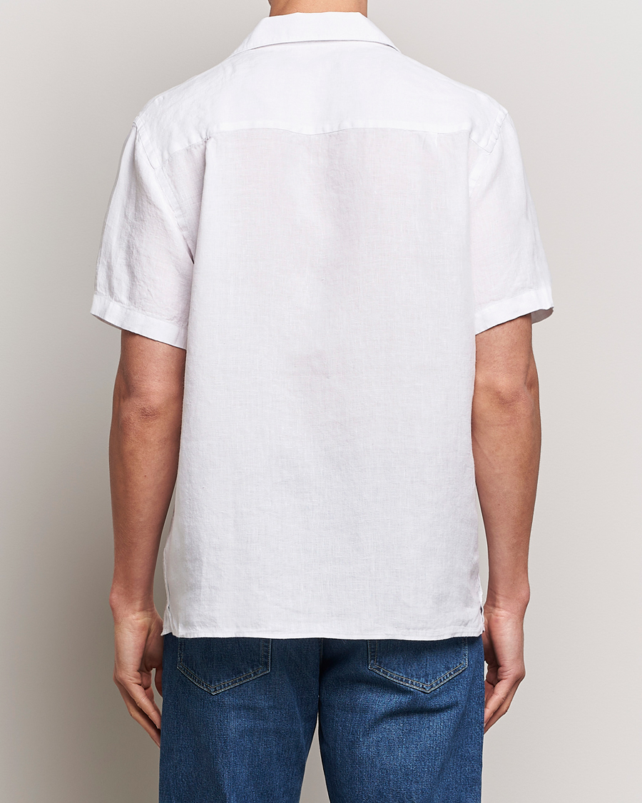 Hombres | Camisas | J.Lindeberg | Elio Linen Melange Shirt White