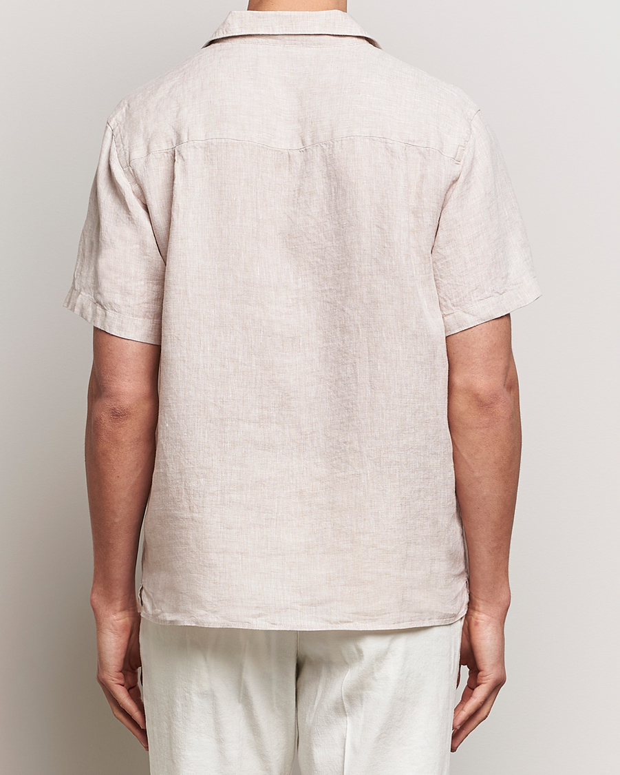 Hombres | Camisas | J.Lindeberg | Elio Linen Melange Shirt Safari Beige
