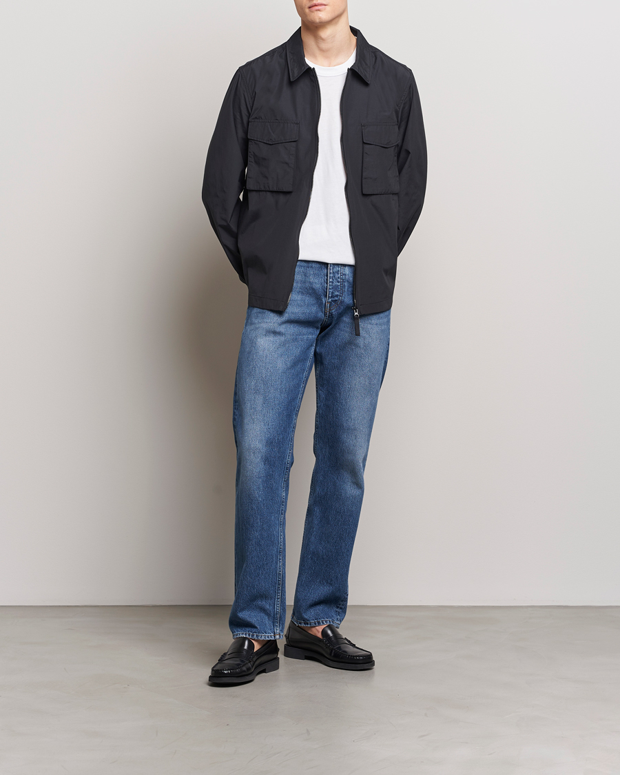 Hombres | Camisas | A Day's March | Buxton Nylon Overshirt Black