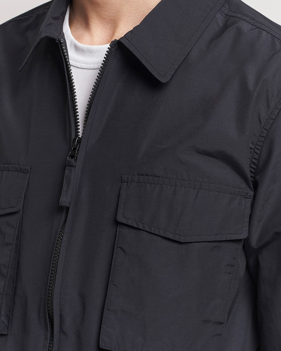 Hombres | Camisas | A Day's March | Buxton Nylon Overshirt Black