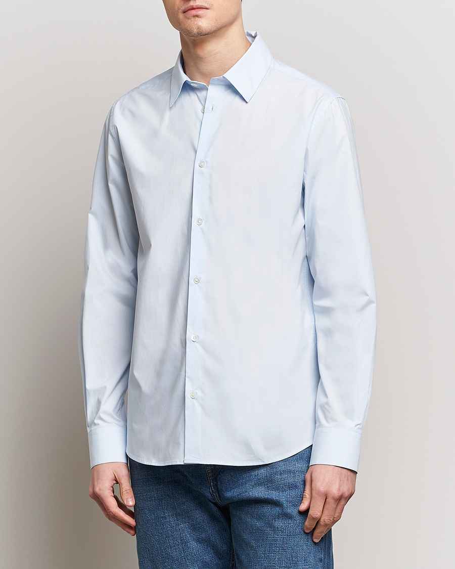 Hombres | Camisas casuales | A Day's March | Tipton Poplin Shirt Sky Blue