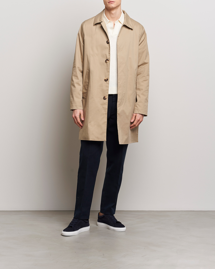 Hombres | Pantalones | A Day's March | Miller Cotton/Lyocell Trousers Navy