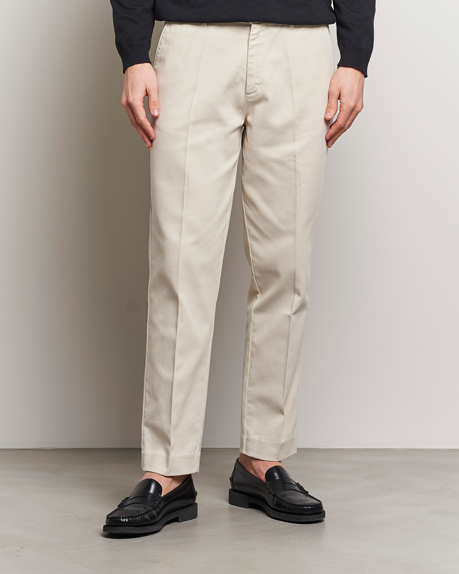 Hombres |  | A Day\'s March | Miller Cotton/Lyocell Trousers Oyster
