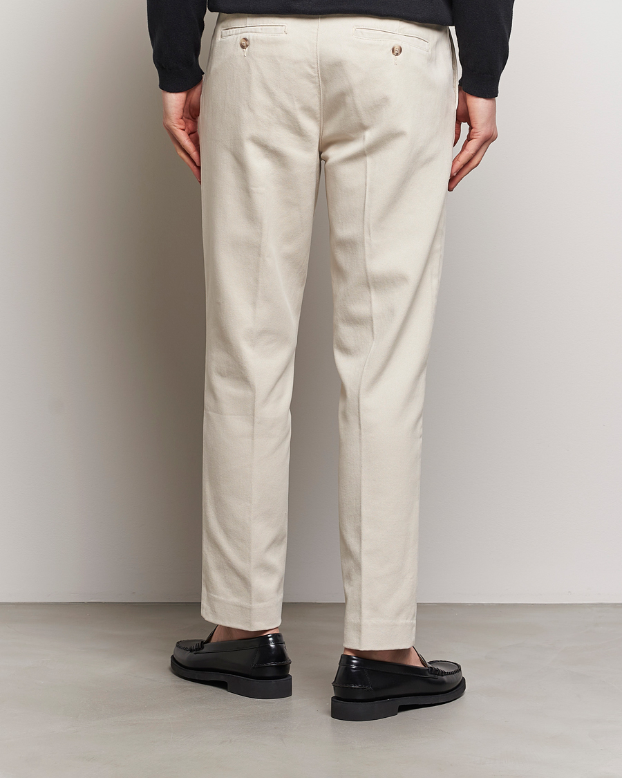 Hombres | Pantalones | A Day's March | Miller Cotton Lyocell Trousers Oyster