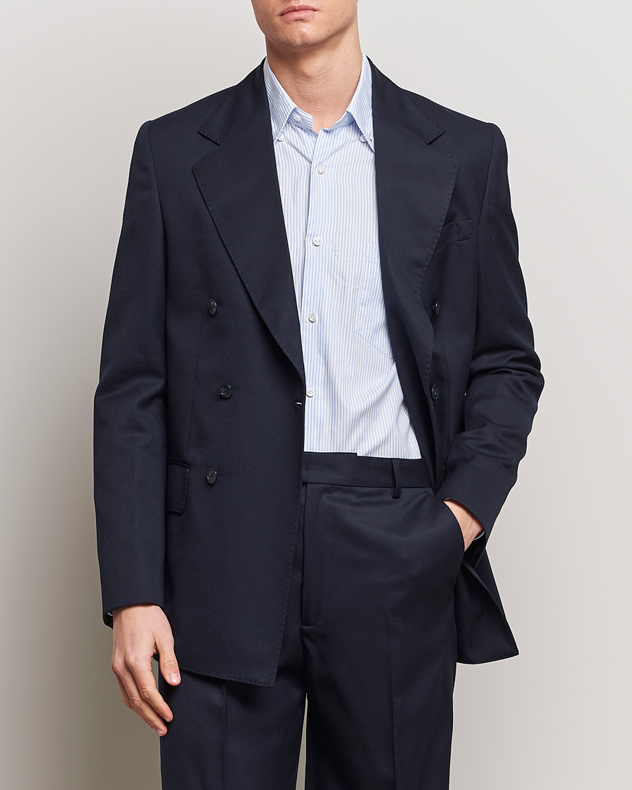 Hombres |  | A Day's March | Welland Double Breasted Blazer Navy