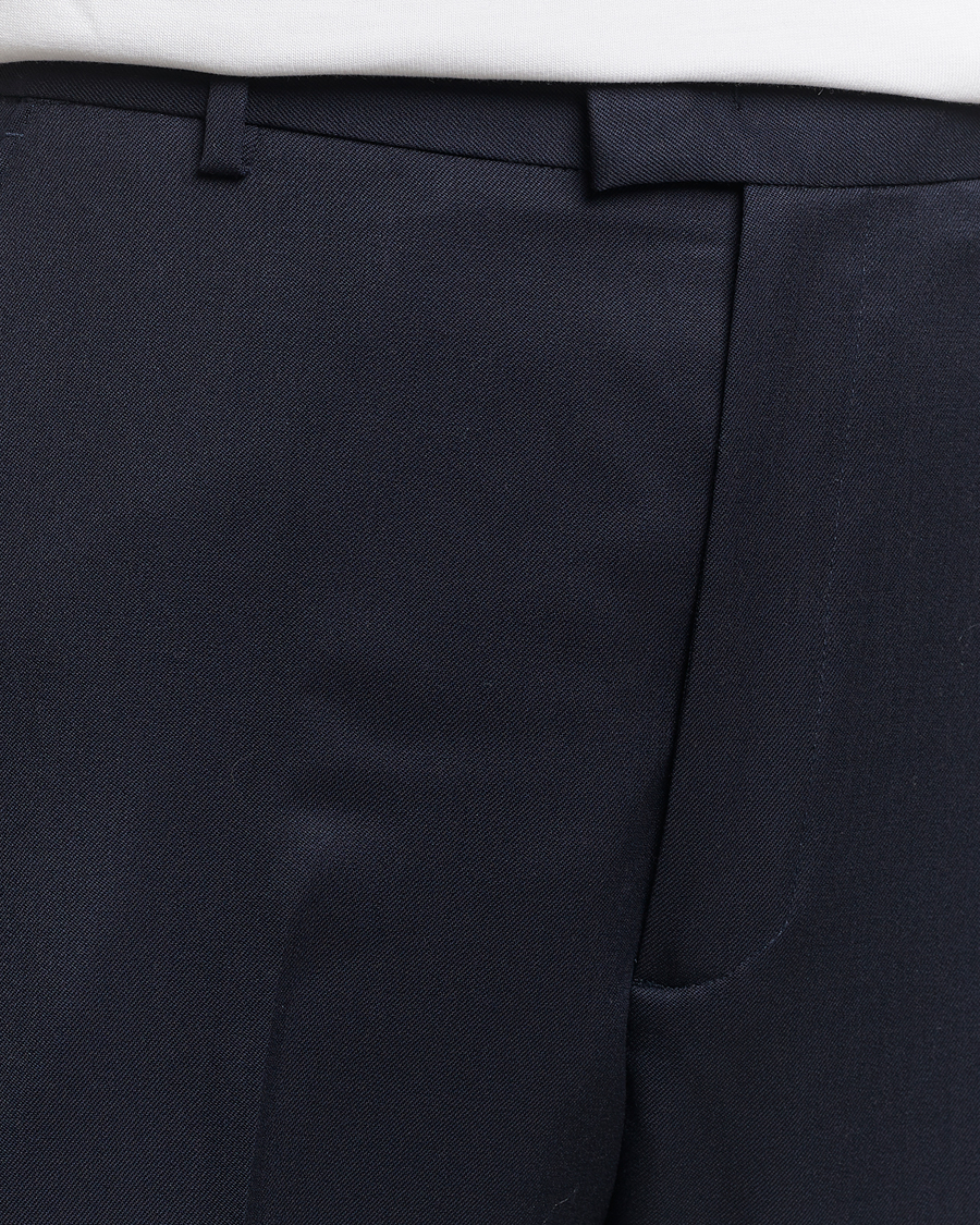 Hombres | Pantalones | A Day's March | Edward Relaxed Wool Trousers Navy