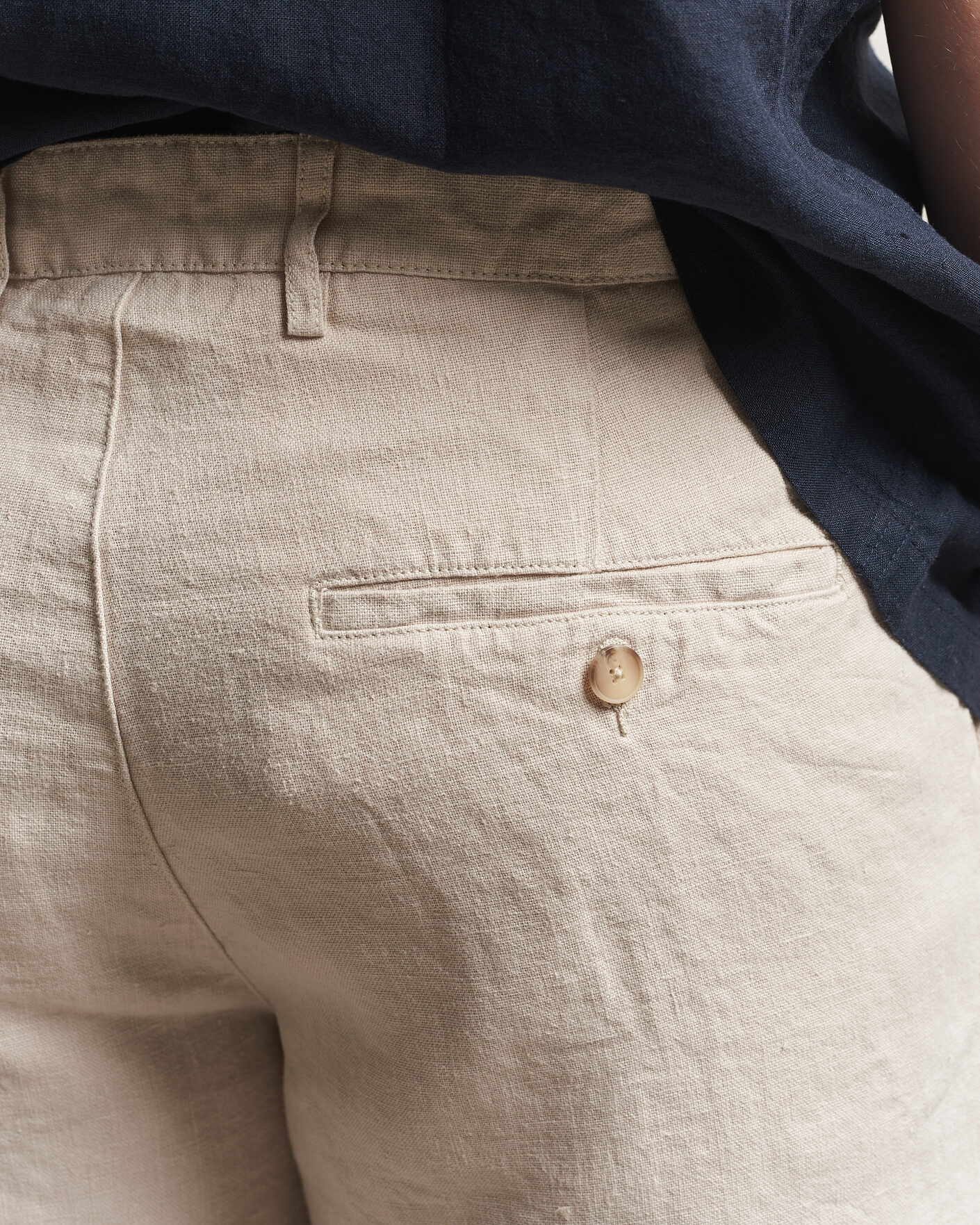 Hombres | Pantalones cortos | A Day's March | Luny Linen Shorts Oyster