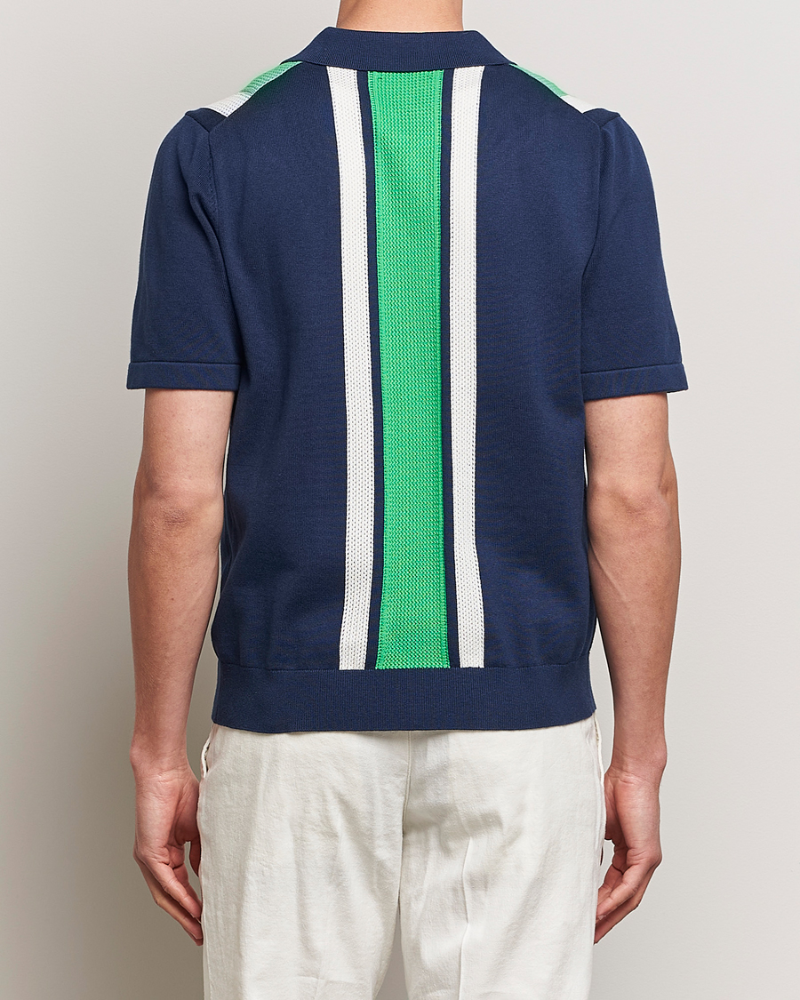Hombres | Camisas | J.Lindeberg | Reymond Structure Knit Estate Blue