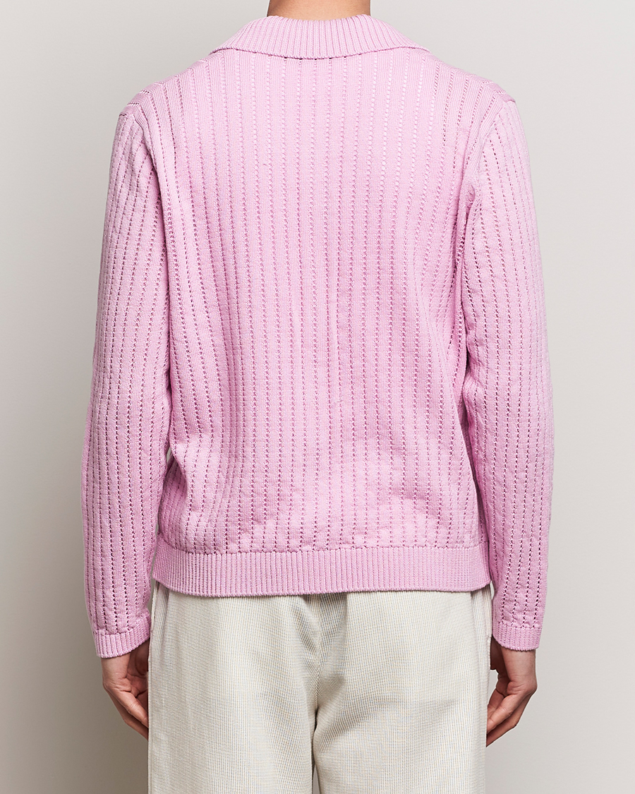 Hombres | Jerséis y prendas de punto | J.Lindeberg | Edmondo Collar Cardigan Pink Lavender