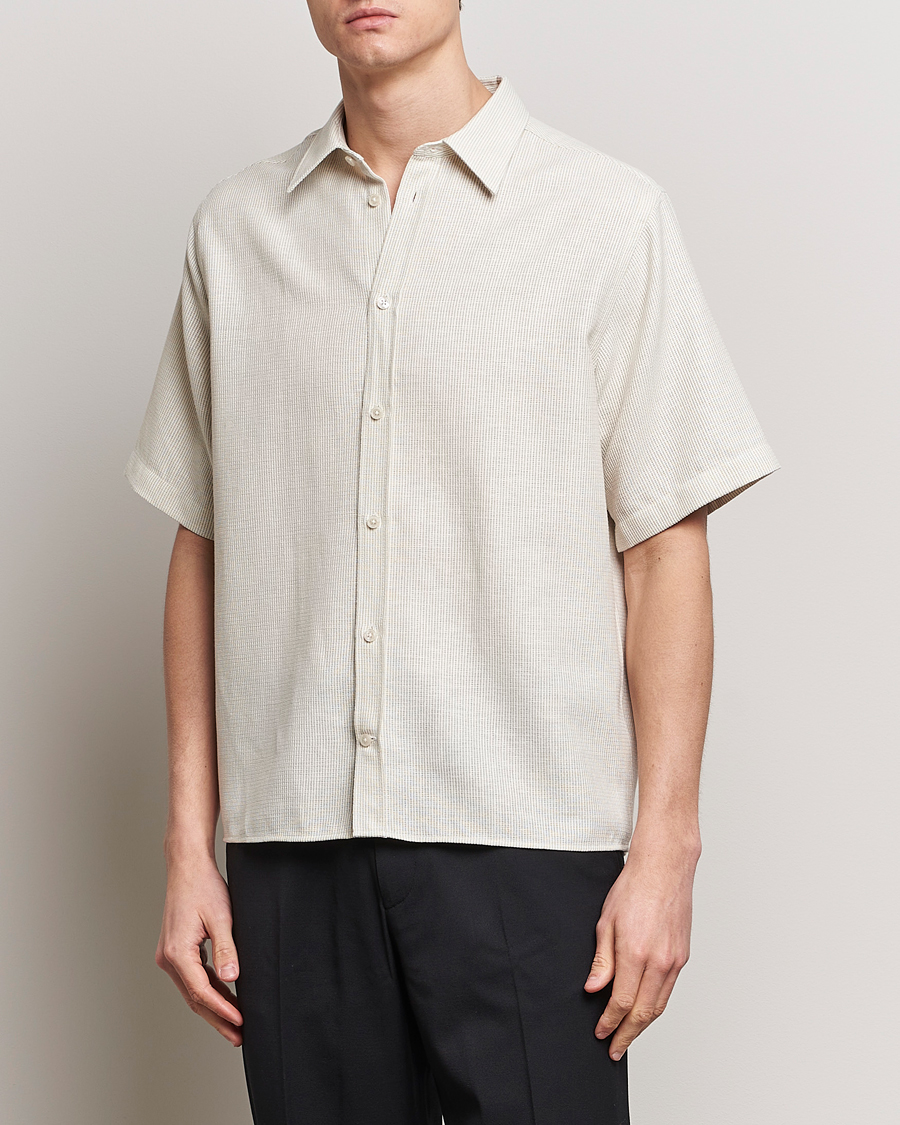 Hombres | Camisas de lino | J.Lindeberg | Lund Linen Mix Shirt Safari Beige