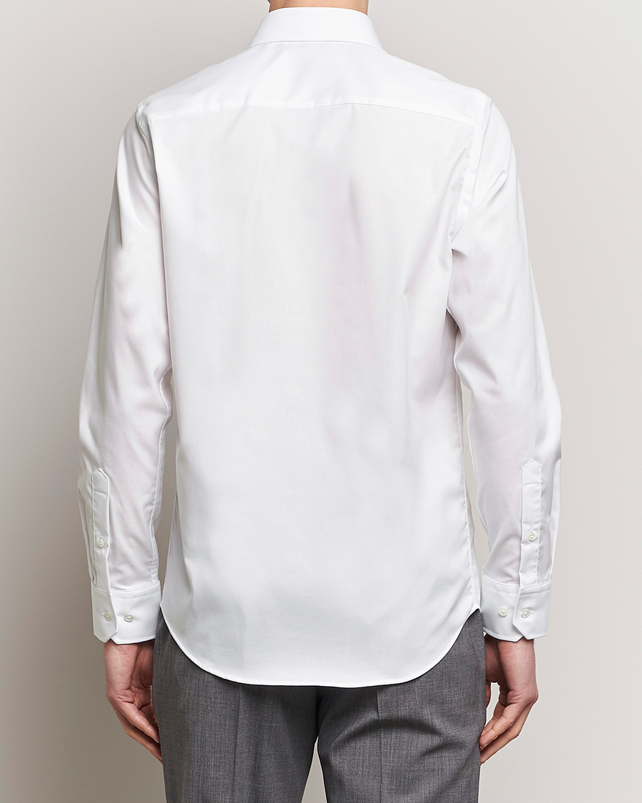 Hombres | Camisas | Oscar Jacobson | Slim Fit Cut Away Non Iron Twill Optical White