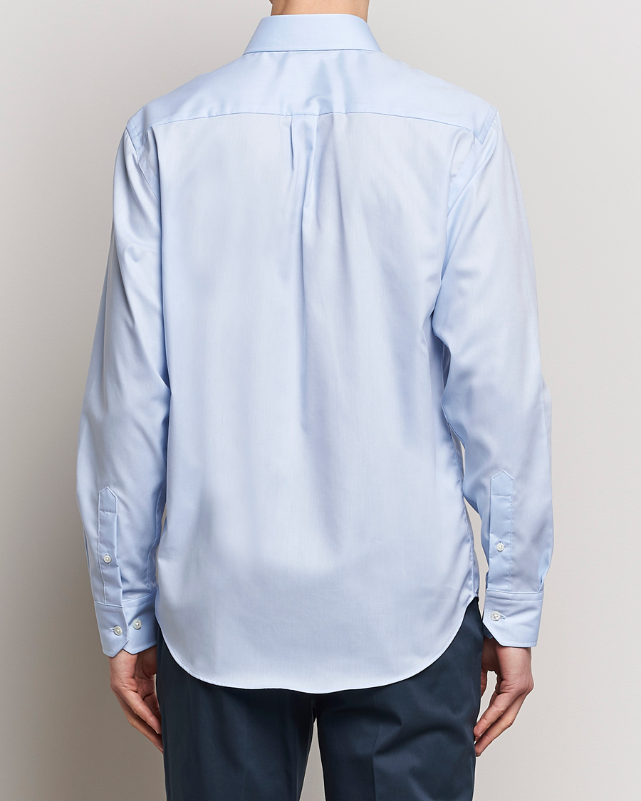 Hombres | Camisas | Oscar Jacobson | Reg Fit Cut Away Non Iron Twill Light Blue
