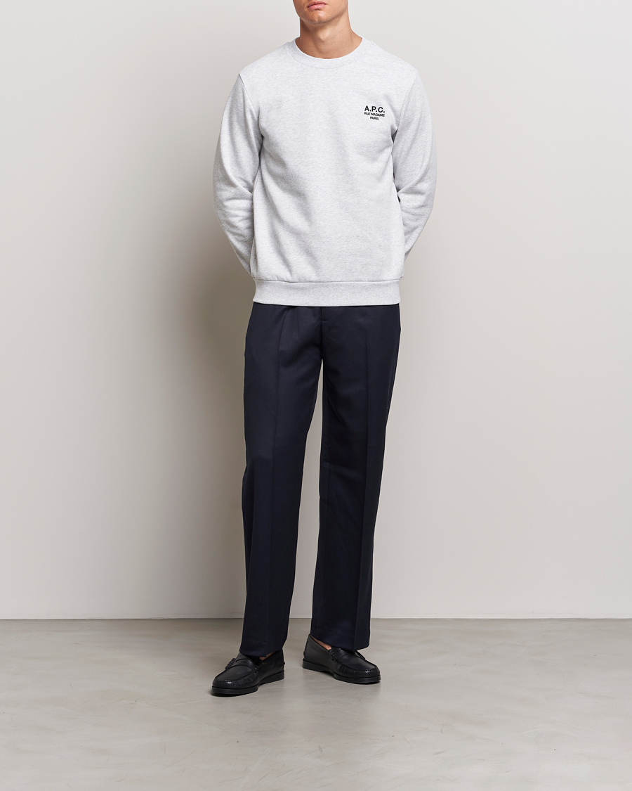 Hombres | Jerséis y prendas de punto | A.P.C. | Rue Madame Sweatshirt Heather Grey/Black