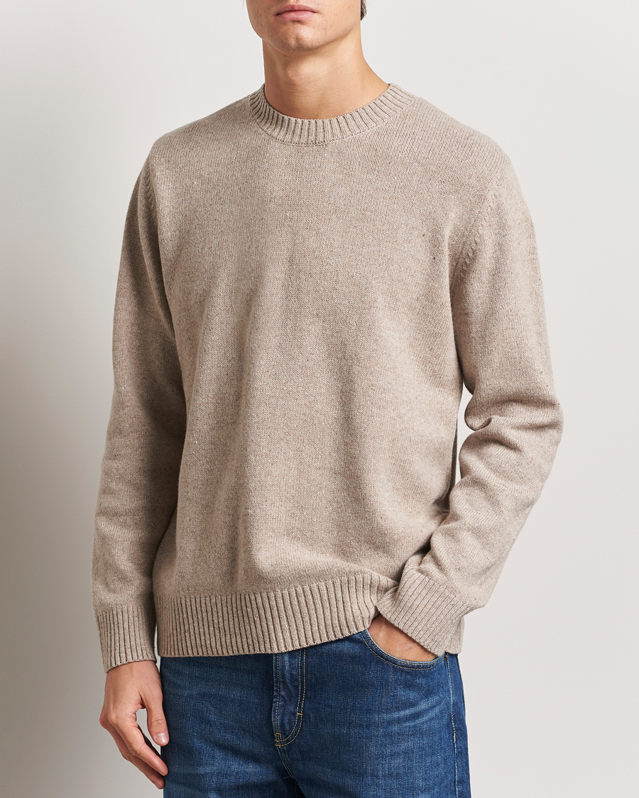 Hombres | Jerséis y prendas de punto | A.P.C. | Pull Lucien Wool Knitted Sweater Beige