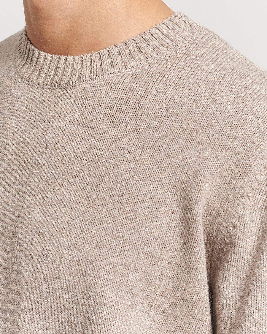 Hombres | Jerséis y prendas de punto | A.P.C. | Pull Lucien Wool Knitted Sweater Beige