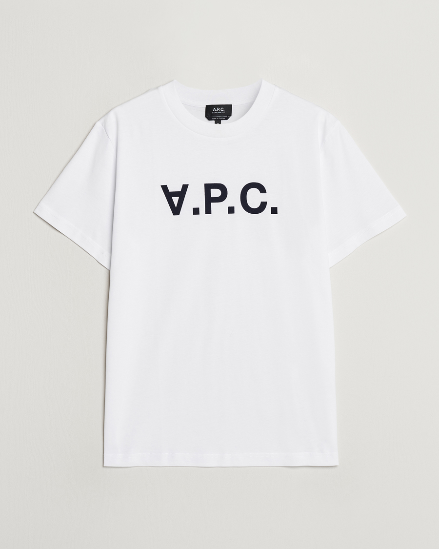 Hombres | Camisetas | A.P.C. | VPC T-Shirt White/Dark Navy