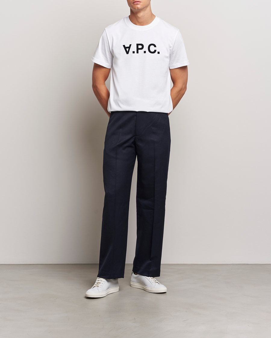 Hombres | Camisetas | A.P.C. | VPC T-Shirt White/Dark Navy