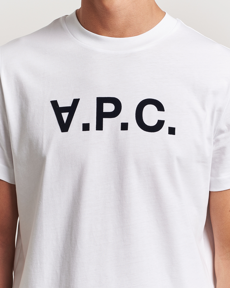 Hombres | Camisetas | A.P.C. | VPC T-Shirt White/Dark Navy