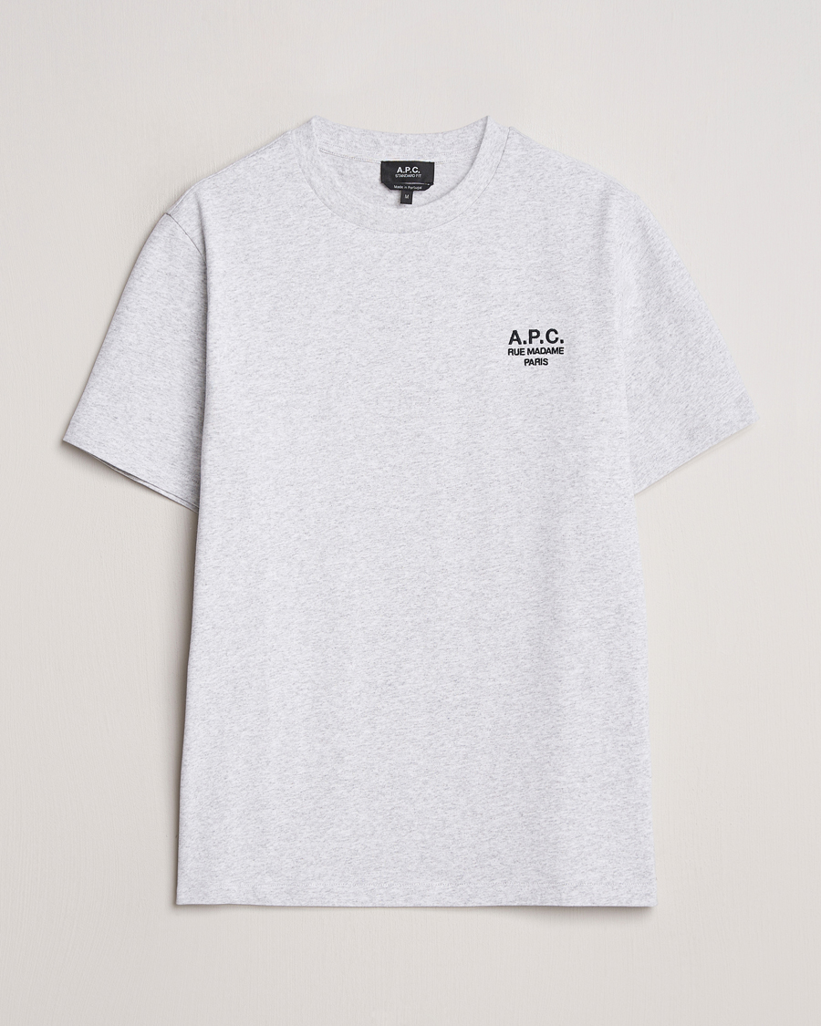 Hombres | Camisetas | A.P.C. | Rue Madame T-Shirt Heather Grey