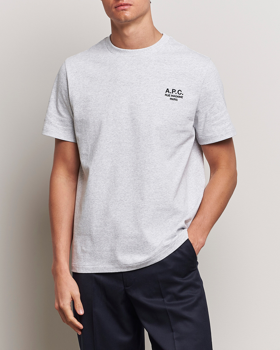Hombres | Camisetas | A.P.C. | Rue Madame T-Shirt Grey Chine