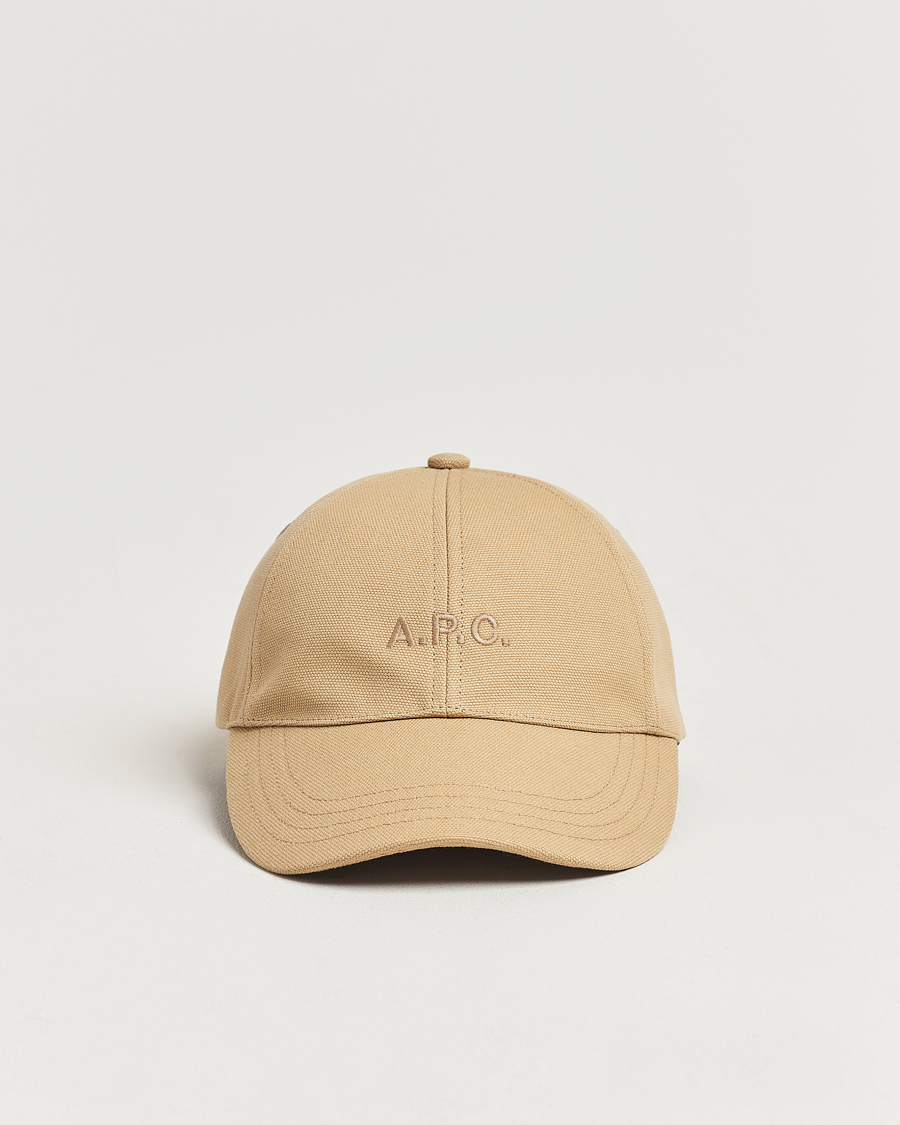 Hombres | A.P.C. Charlie Baseball Cap Dark Beige | A.P.C. | Charlie Baseball Cap Dark Beige