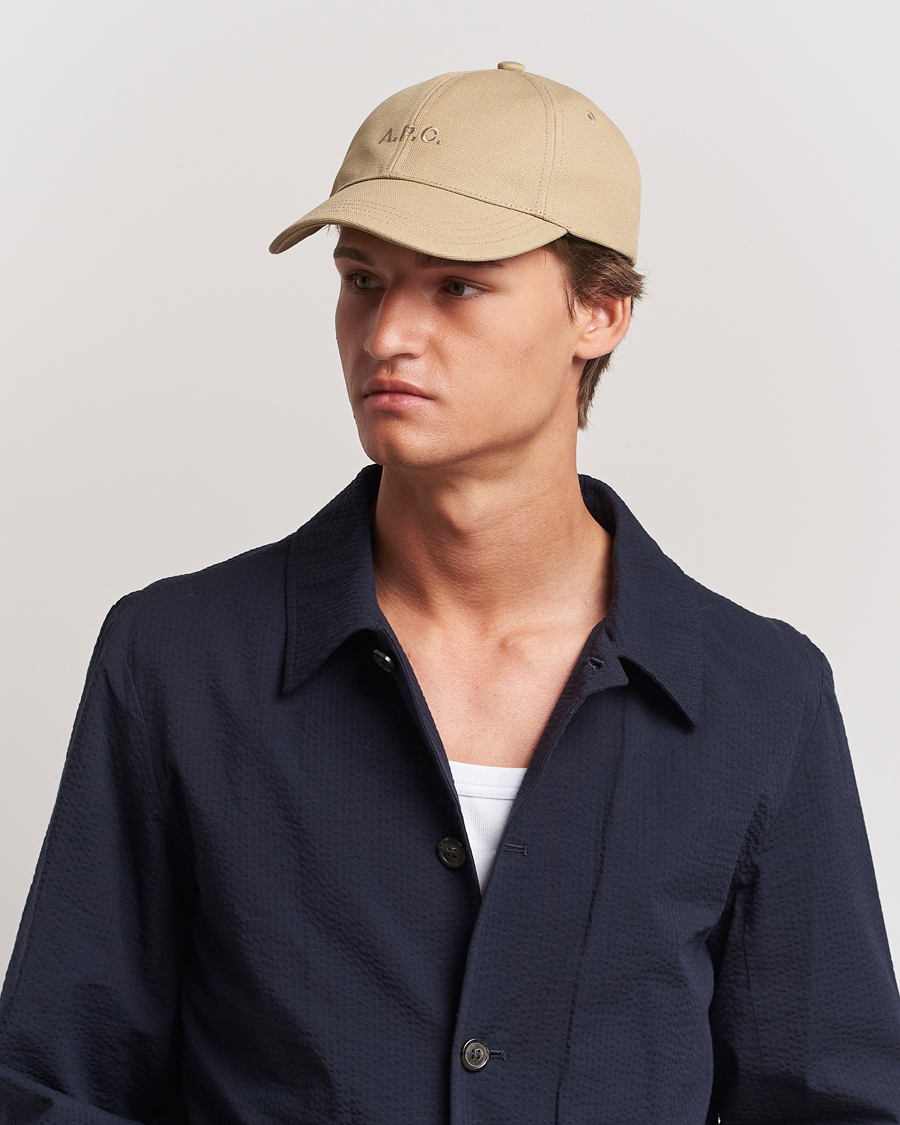 Hombres | A.P.C. Charlie Baseball Cap Dark Beige | A.P.C. | Charlie Baseball Cap Dark Beige