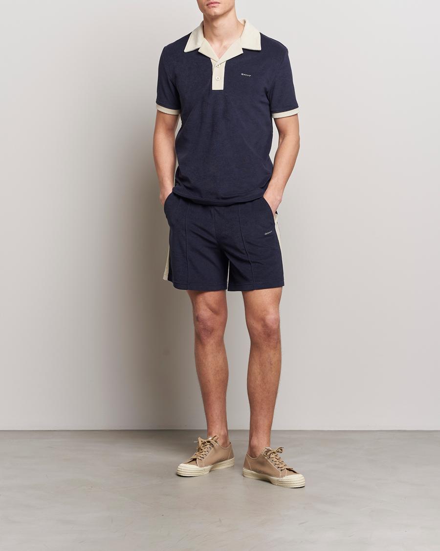 Hombres | Polos | GANT | Towelling Resort Collar Polo Evening Blue