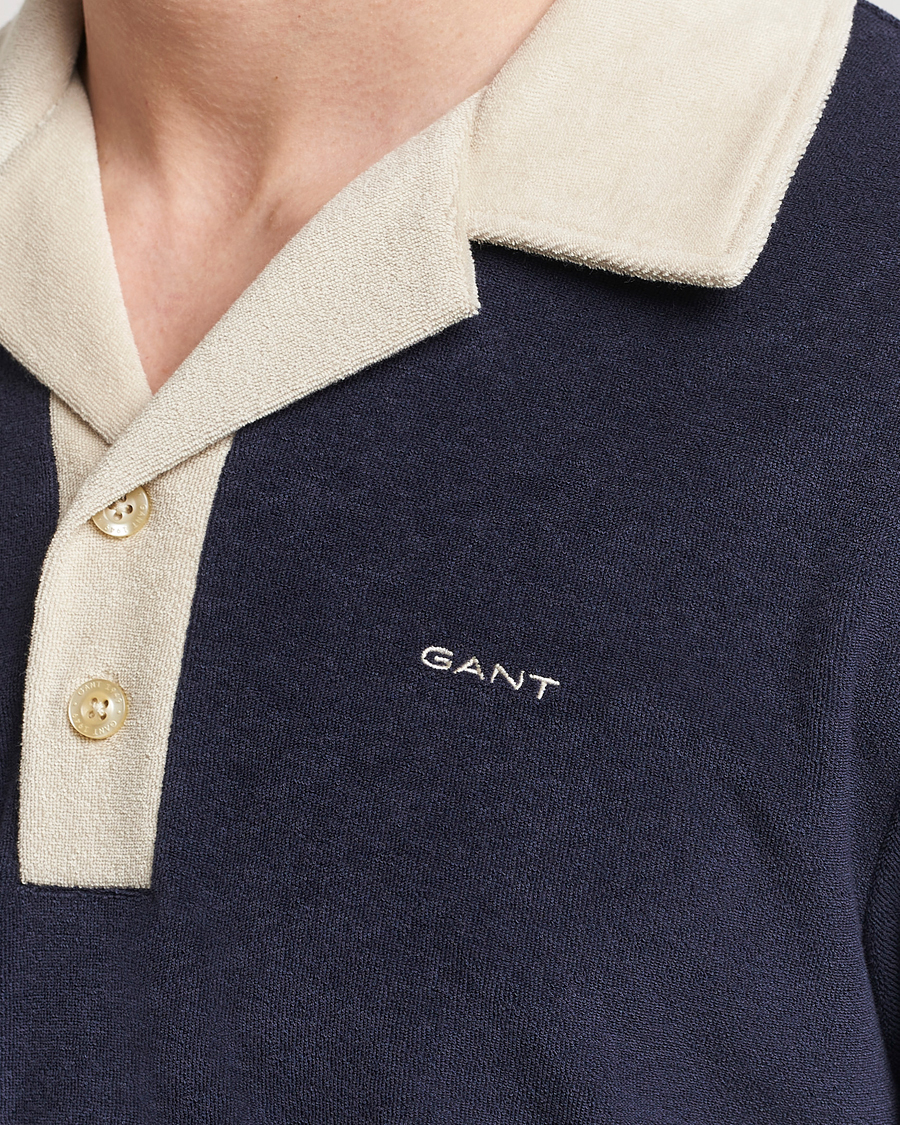 Hombres | Polos | GANT | Towelling Resort Collar Polo Evening Blue