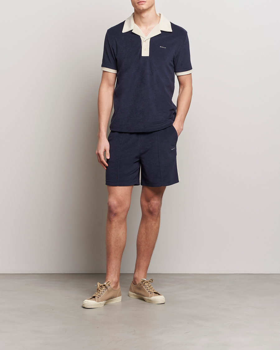 Hombres | Pantalones cortos | GANT | Towelling Shorts Evening Blue