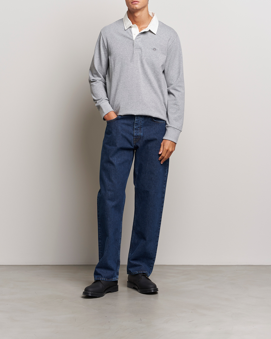 Hombres | Jerséis y prendas de punto | GANT | Reg Shield Heavy Rugger Grey Melange