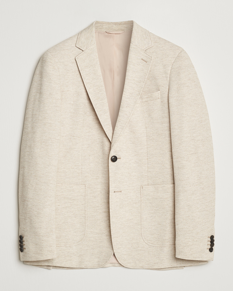 Hombres | Blazers | GANT | Slim Cotton/Linen Jersey Blazer Seed Melange