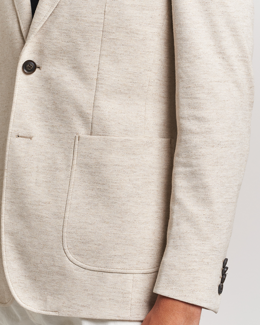 Hombres | Blazers | GANT | Slim Cotton/Linen Jersey Blazer Seed Melange