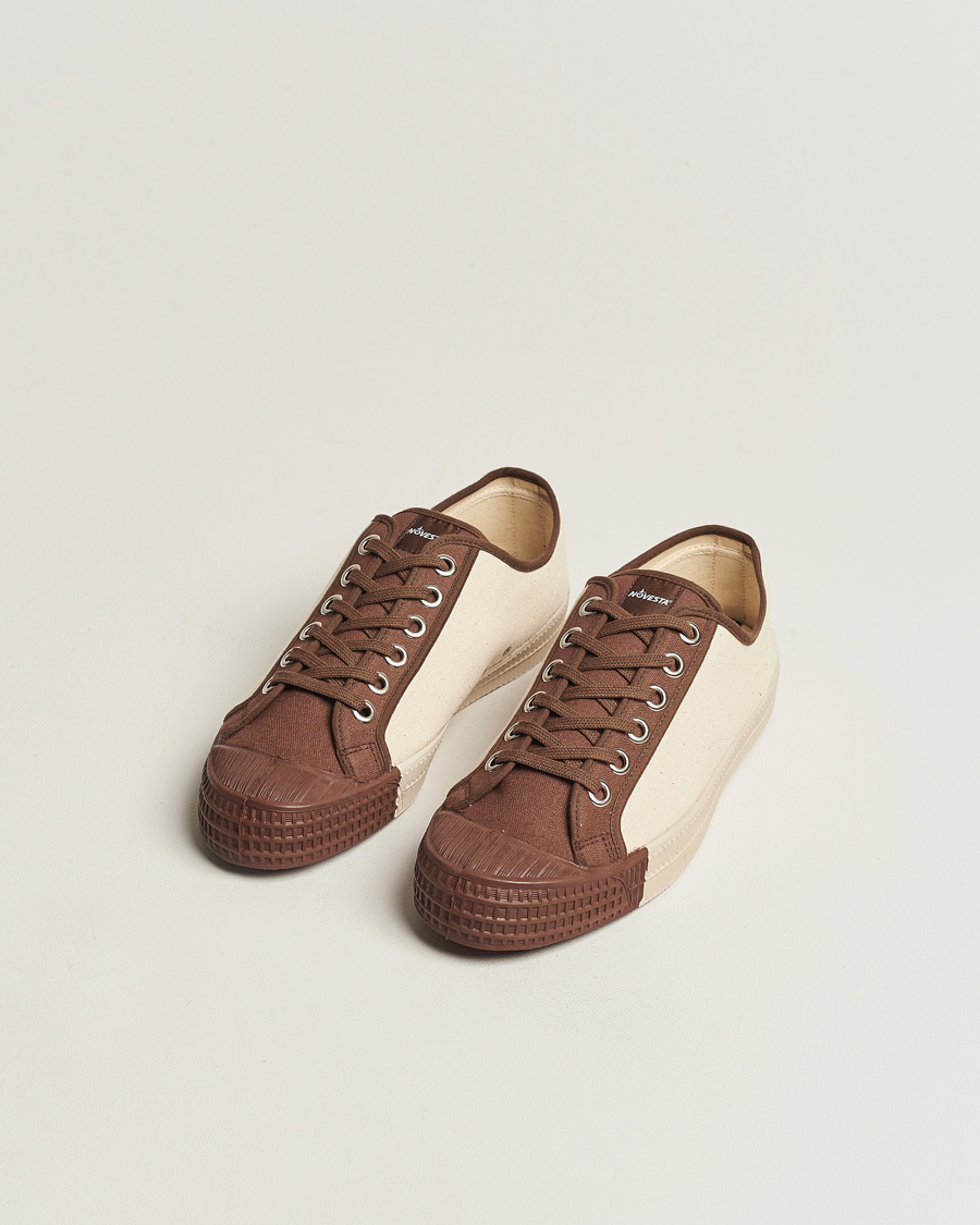 Hombres | Zapatos | Novesta | Star Master Coloured Toe Sneaker Brown/Wheat