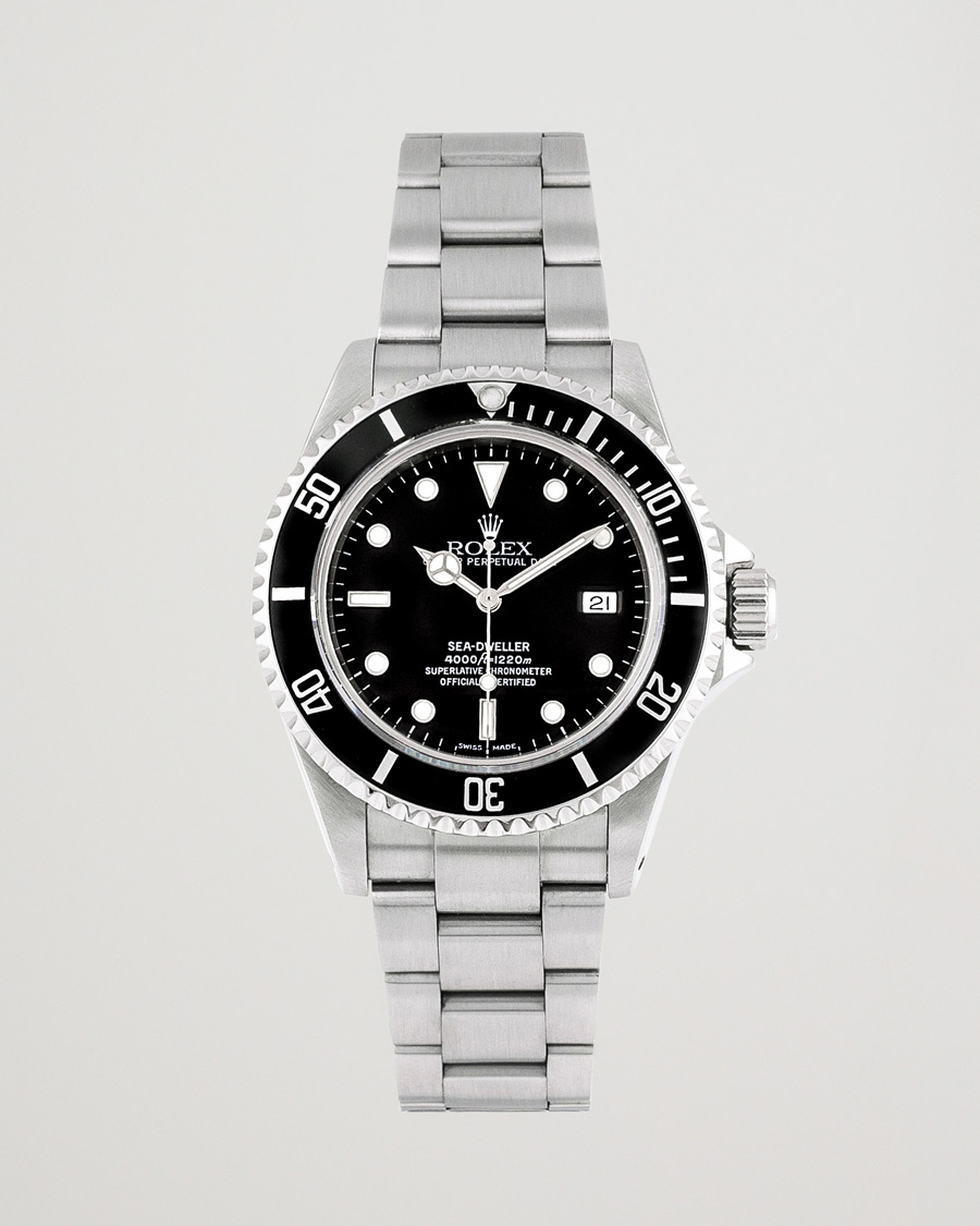 Hombres | Rolex Pre-Owned Sea Dweller 16600 Oyster Perpetual Steel Black | Rolex Pre-Owned | Sea Dweller 16600 Oyster Perpetual Steel Black