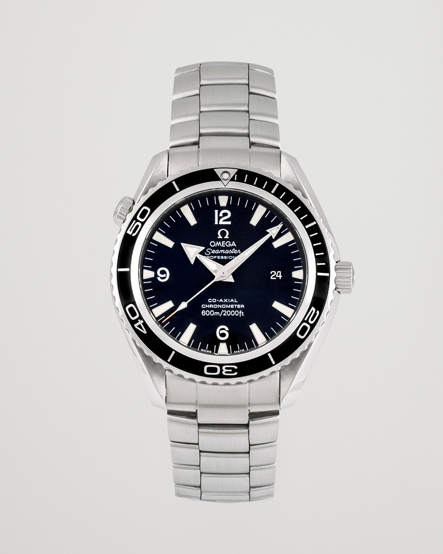 Hombres | Omega Pre-Owned Seamaster Planet Ocean 2200.50.00 Steel Black Silver | Omega Pre-Owned | Seamaster Planet Ocean 2200.50.00 Steel Black Silver