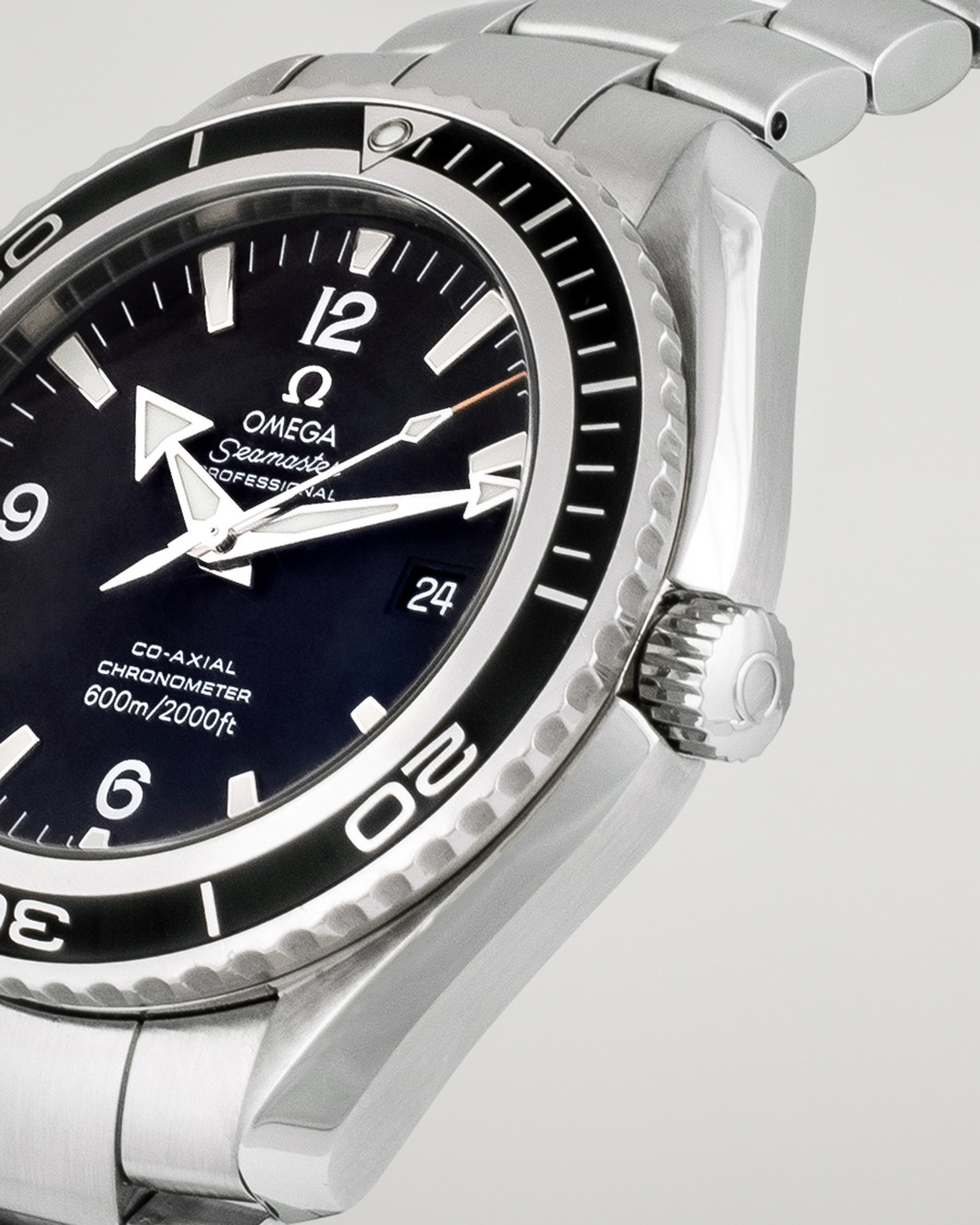 Hombres | Omega Pre-Owned Seamaster Planet Ocean 2200.50.00 Steel Black Silver | Omega Pre-Owned | Seamaster Planet Ocean 2200.50.00 Steel Black Silver