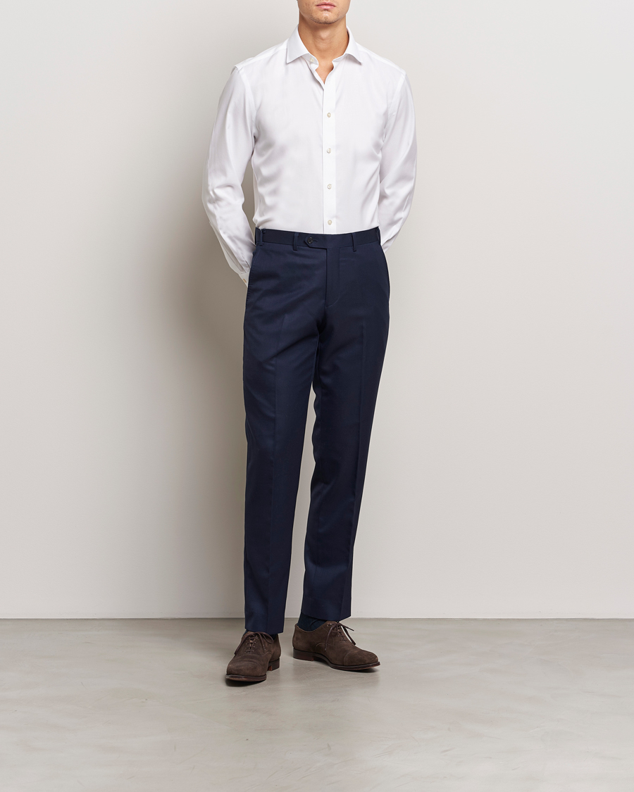 Hombres | Camisas | Charles Tyrwhitt | Slim Fit Non Iron Cotton Twill Shirt White