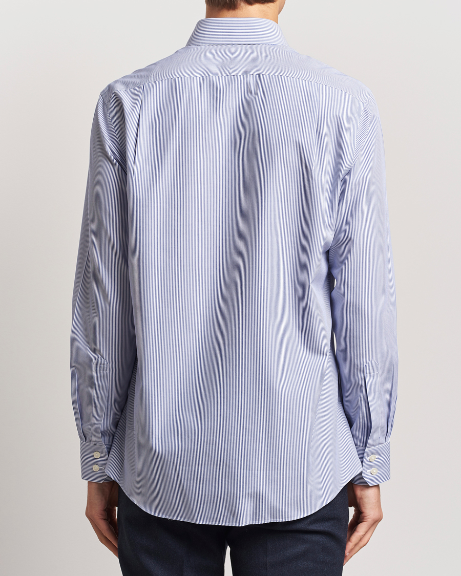 Hombres | Camisas | Charles Tyrwhitt | Slim Fit Non Iron Bengal Stripe Poplin Shirt Navy