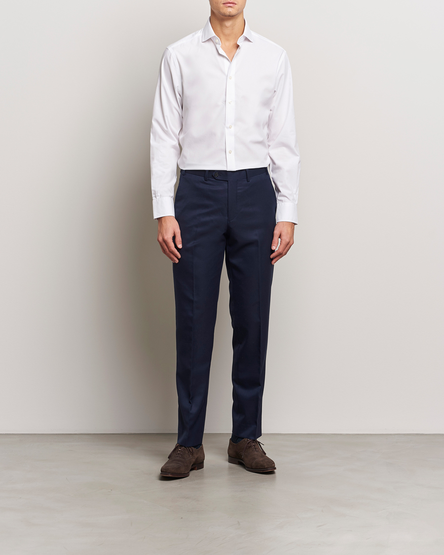 Hombres | Camisas | Charles Tyrwhitt | Slim Fit Non Iron Poplin Cut Away Shirt White