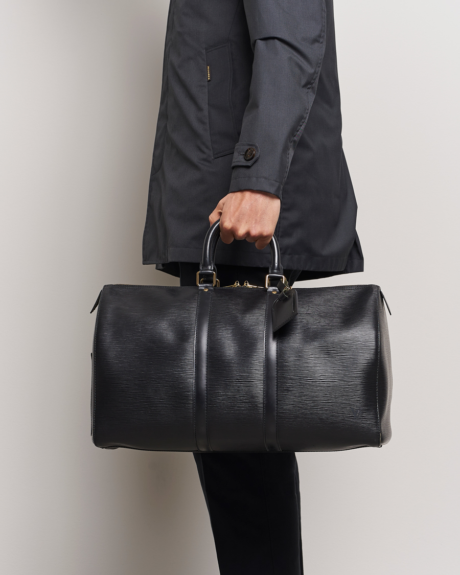Men | Louis Vuitton Pre-Owned | Louis Vuitton Pre-Owned | Keepall 50 Epi Leather Travel Bag Black