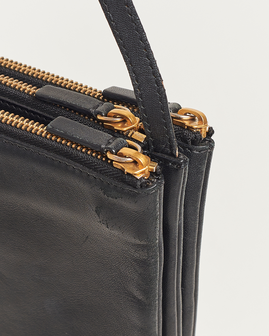 Hombres | Celine Pre-Owned Trio Leather Handbag Black | Celine Pre-Owned | Trio Leather Handbag Black