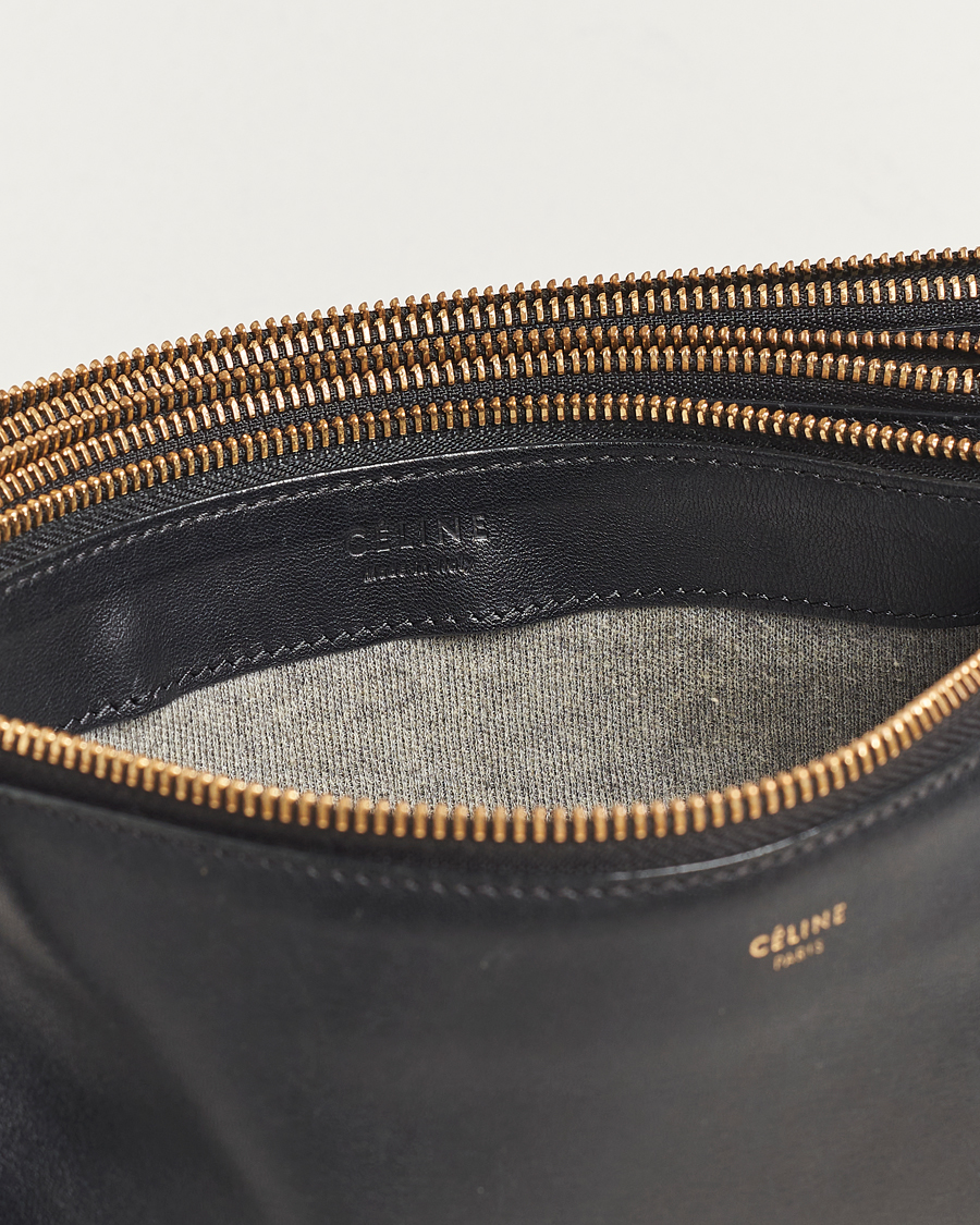 Hombres | Celine Pre-Owned Trio Leather Handbag Black | Celine Pre-Owned | Trio Leather Handbag Black
